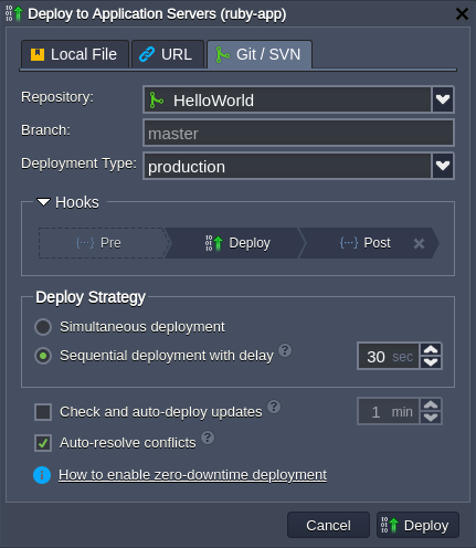 Ruby Application Deployment